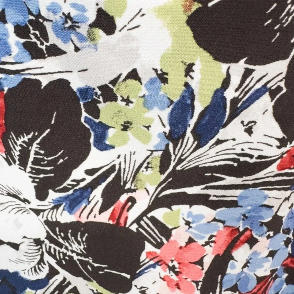 Lauren‎ Ralph Lauren Floral Flutter Sleeve Surplice Dress Size 10 V Neck Ruched - Picture 11 of 16